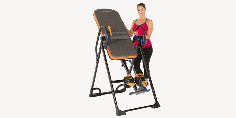 Exerpeutic 975SL All Inclusive Extra Capacity Inversion Table with Air Soft Ankle Cushions, Surelock, and iControl Systems