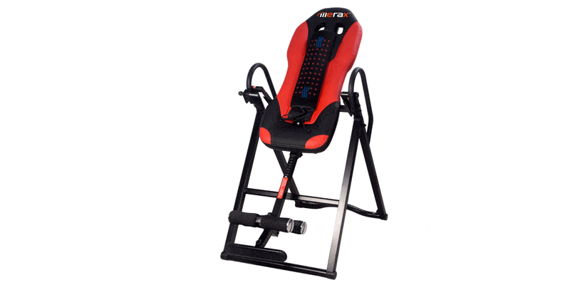 Merax Vibration Massage & Heat Comfort Inversion Table with Ultra-Thick Back Support