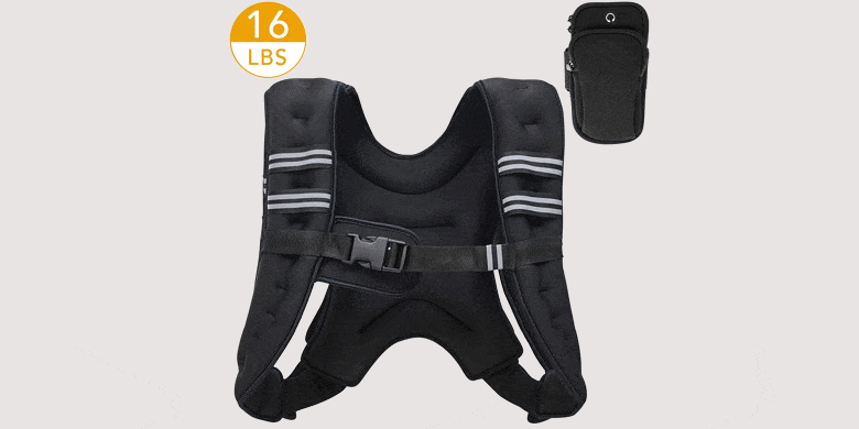 ZELUS Weighted Vest 20lbs/ 16lbs/ 12lbs/ 8lbs/ 6lbs/ 4lbs Weight Vest with Reflective Stripe